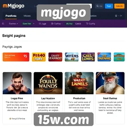 Análise das principais funcionalidades do site mgjogo