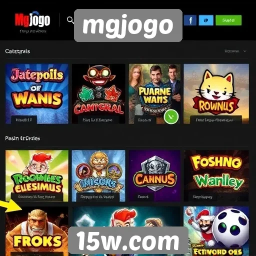 Principais categorias de jogos disponíveis no mgjogo